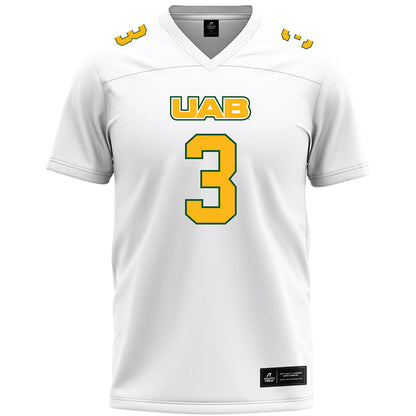 UAB - NCAA Football : Jaylyn Ferguson - White Premium Football Jersey-0