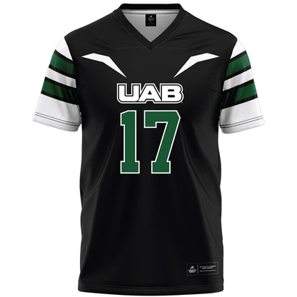 UAB - NCAA Football : Brogan McNab - Black Premium Football Jersey-0