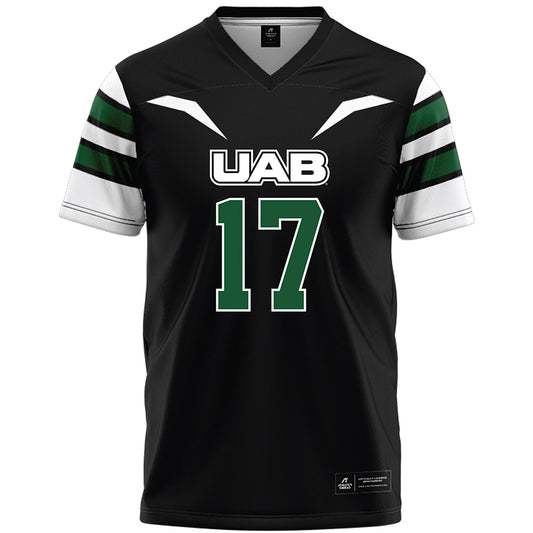 UAB - NCAA Football : Brogan McNab - Black Premium Football Jersey-0