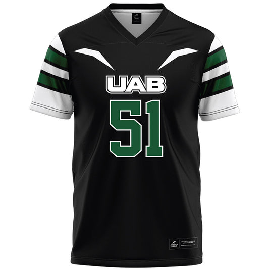 UAB - NCAA Football : Payton Kirkland - Black Premium Football Jersey-0