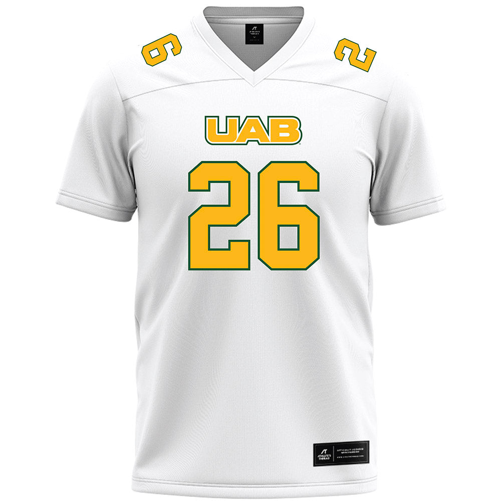 UAB - NCAA Football : Gage Messick - White Premium Football Jersey-0