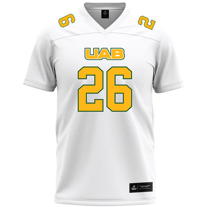 UAB - NCAA Football : Gage Messick - White Premium Football Jersey-0