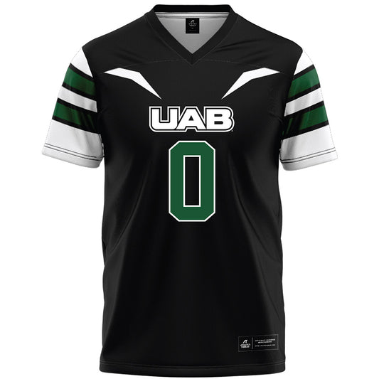 UAB - NCAA Football : Iverson Hooks - Black Premium Football Jersey-0