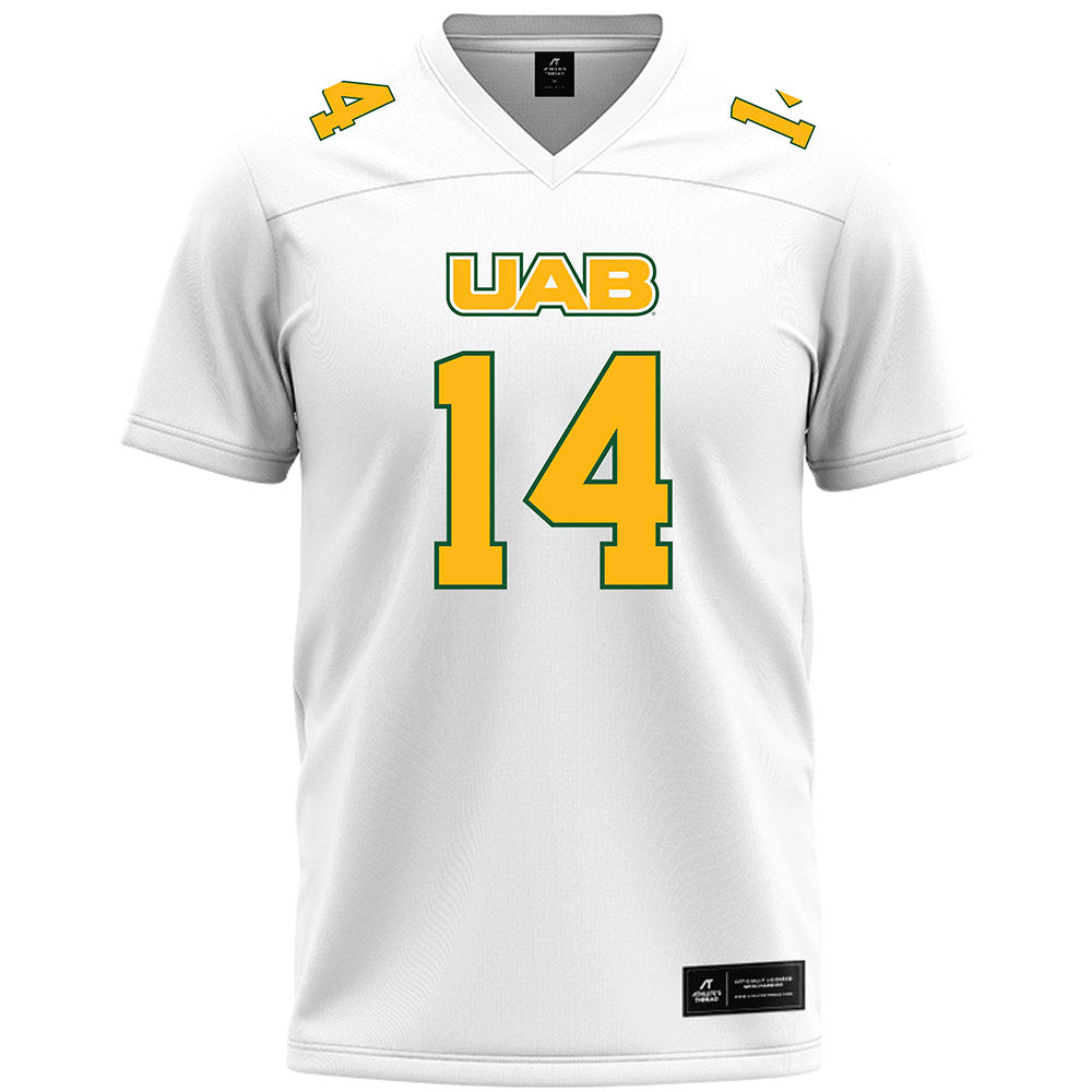UAB - NCAA Football : Trey Miles - White Premium Football Jersey-0