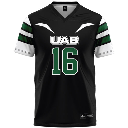 UAB - NCAA Football : Isaiah Crozier - Black Premium Football Jersey-0