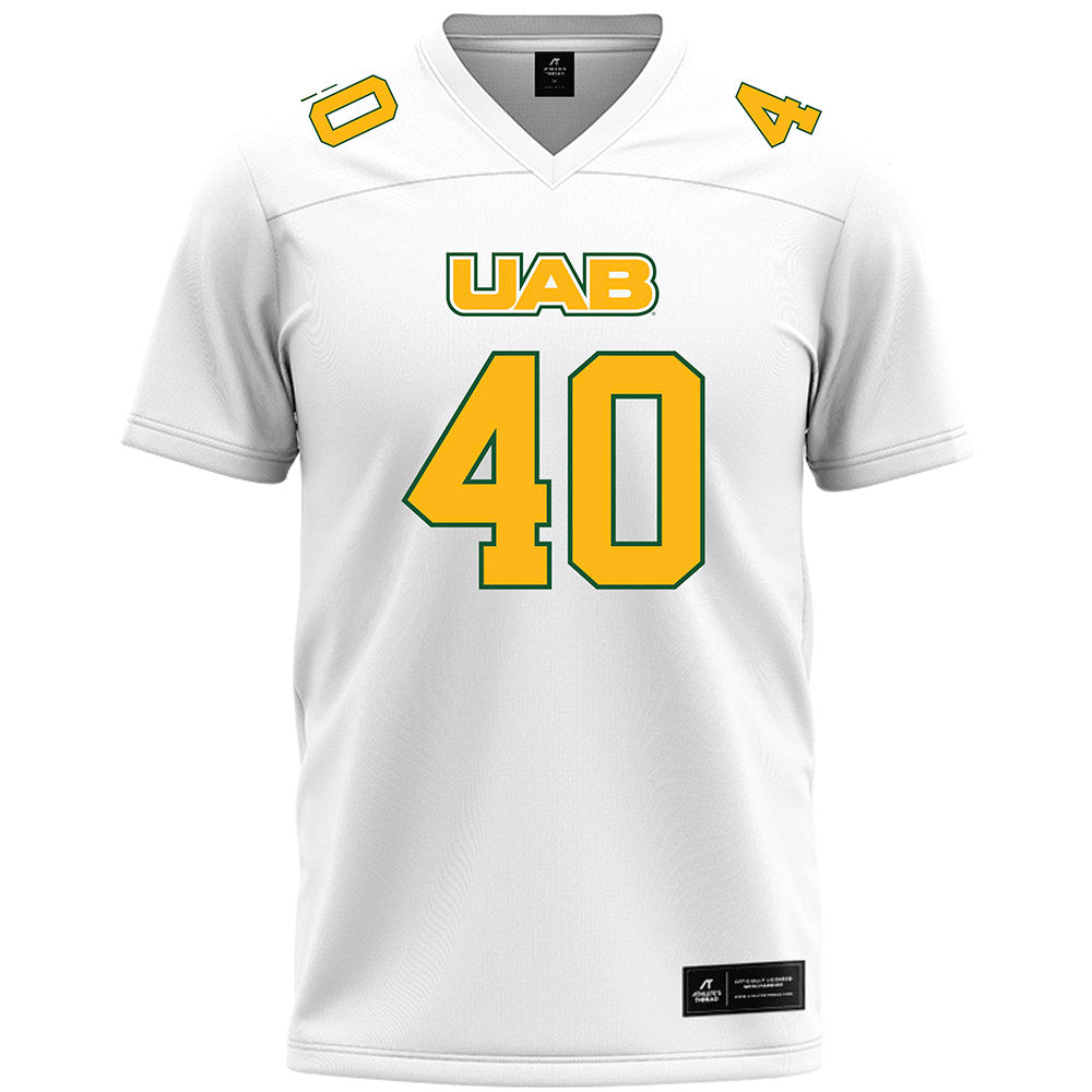 UAB - NCAA Football : Brayden Johnson - White Premium Football Jersey-0