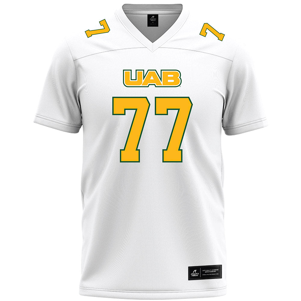 UAB - NCAA Football : Logan Moore - White Premium Football Jersey-0