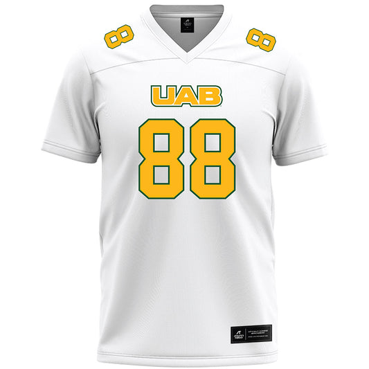 UAB - NCAA Football : Braden Teague - White Premium Football Jersey-0