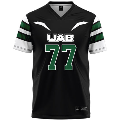 UAB - NCAA Football : Logan Moore - Black Premium Football Jersey-0