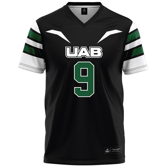 UAB - NCAA Football : AJ Johnson - Black Premium Football Jersey-0