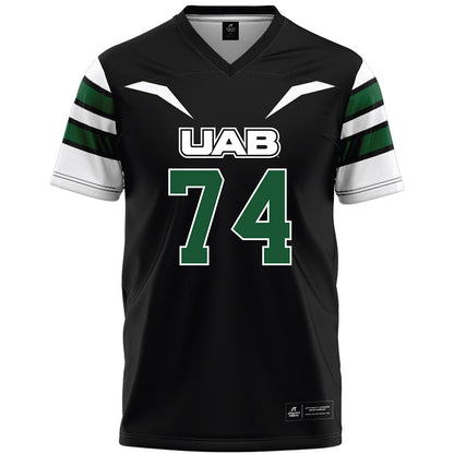 UAB - NCAA Football : Barry Walker - Black Premium Football Jersey-0