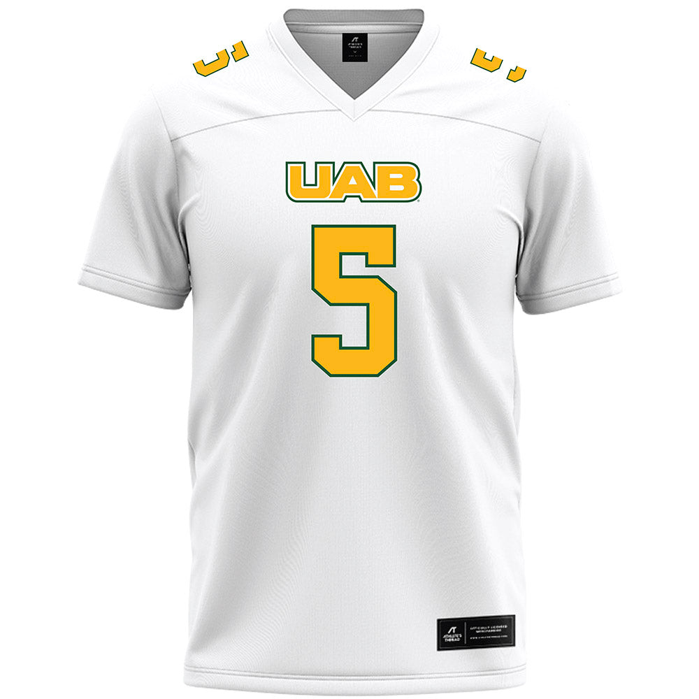UAB - NCAA Football : Delvon Gulley - White Premium Football Jersey-0