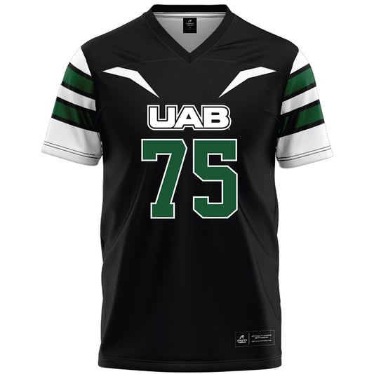 UAB - NCAA Football : Calib Perez - Black Premium Football Jersey-0