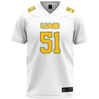 UAB - NCAA Football : Payton Kirkland - White Premium Football Jersey-0