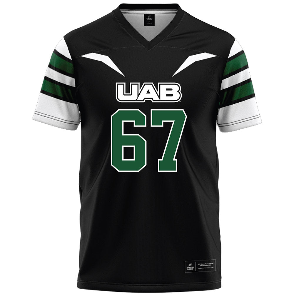 UAB - NCAA Football : Wes Wiggins - Black Premium Football Jersey-0