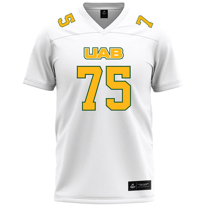 UAB - NCAA Football : Calib Perez - White Premium Football Jersey-0