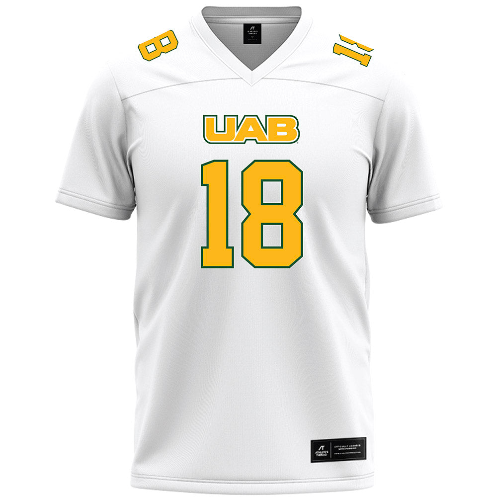 UAB - NCAA Football : Landry Lyddy - White Premium Football Jersey-0