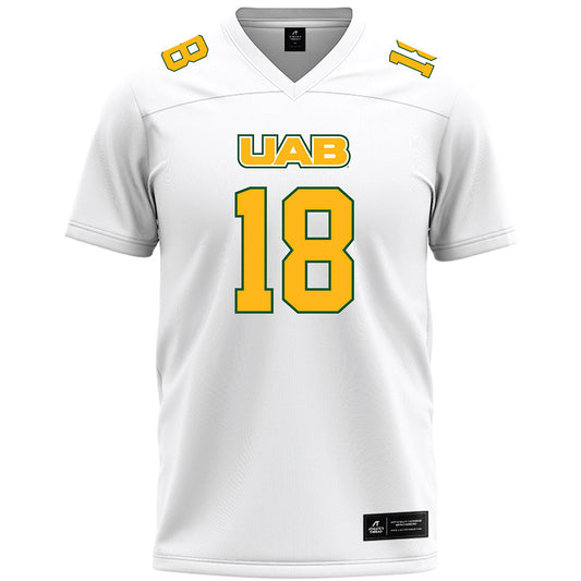 UAB - NCAA Football : Landry Lyddy - White Premium Football Jersey-0