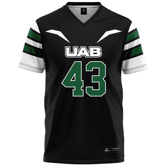 UAB - NCAA Football : Evan Bishop - Black Premium Football Jersey-0