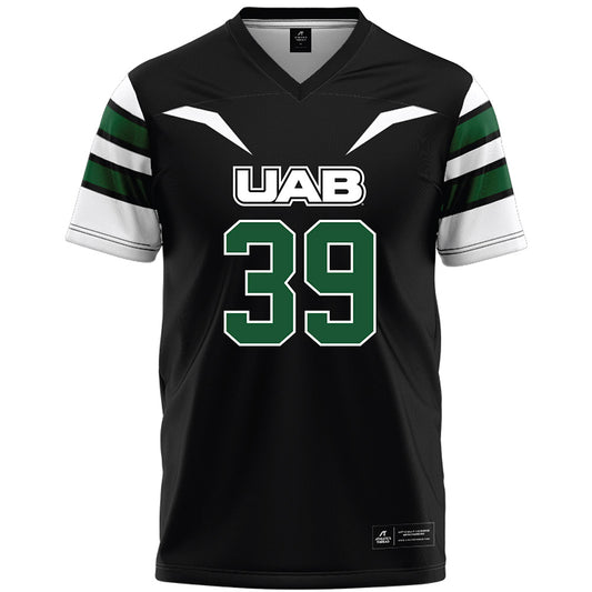 UAB - NCAA Football : Jonah Delange - Black Premium Football Jersey-0