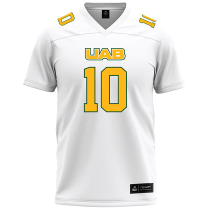 UAB - NCAA Football : Terrell McDonald - White Premium Football Jersey-0