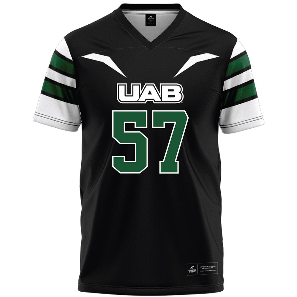 UAB - NCAA Football : Aidan Platt - Black Premium Football Jersey-0