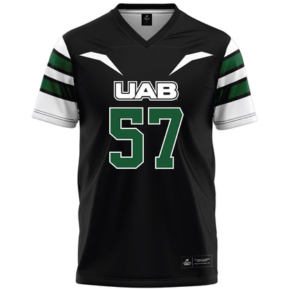 UAB - NCAA Football : Aidan Platt - Black Premium Football Jersey-0
