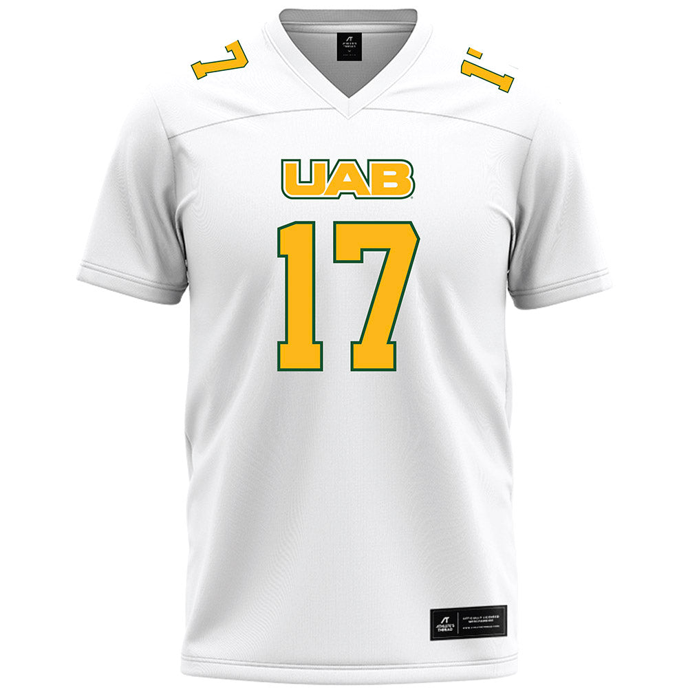 UAB - NCAA Football : Brogan McNab - White Premium Football Jersey-0