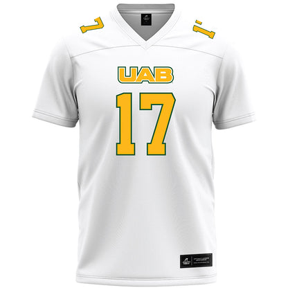 UAB - NCAA Football : Brogan McNab - White Premium Football Jersey-0