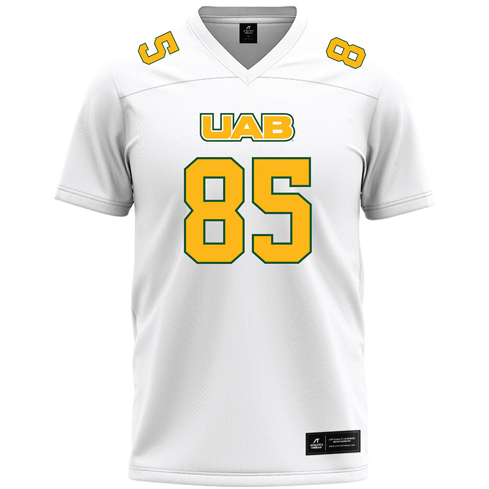 UAB - NCAA Football : Clay Smelley - White Premium Football Jersey-0