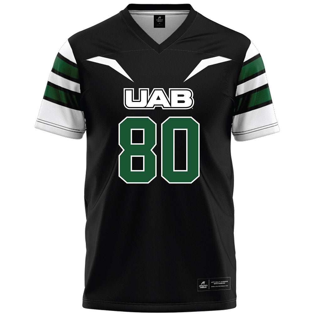 UAB - NCAA Football : Malik Muhammad - Black Premium Football Jersey-0