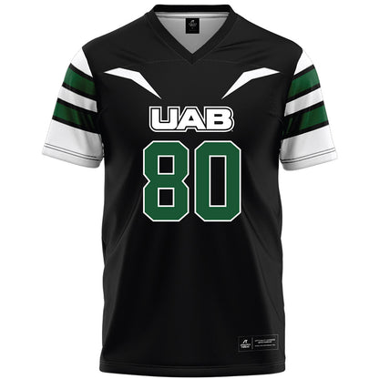 UAB - NCAA Football : Malik Muhammad - Black Premium Football Jersey-0