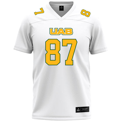UAB - NCAA Football : Connor Harby - White Premium Football Jersey-0