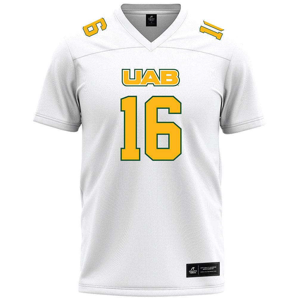 UAB - NCAA Football : Isaiah Crozier - White Premium Football Jersey-0