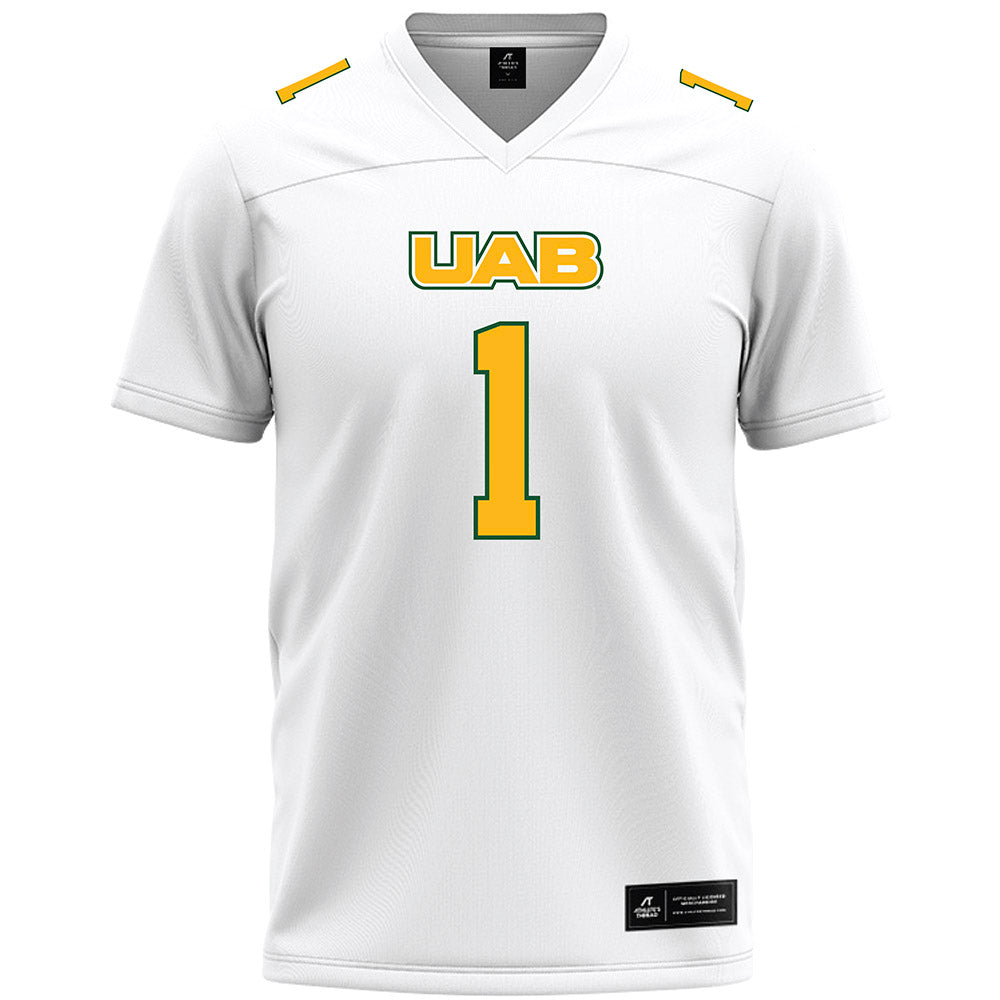 UAB - NCAA Football : CJ Smith - White Premium Football Jersey-0