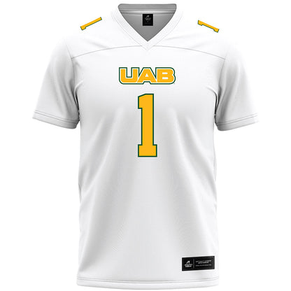 UAB - NCAA Football : CJ Smith - White Premium Football Jersey-0