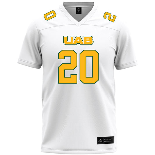 UAB - NCAA Football : Rashad Robinson - White Premium Football Jersey-0