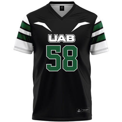 UAB - NCAA Football : JQuan Mason - Black Premium Football Jersey-0