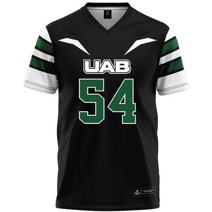 UAB - NCAA Football : Kyle Mosley - Black Premium Football Jersey-0
