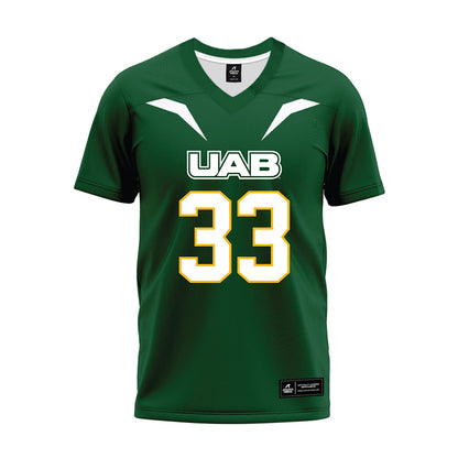 UAB - NCAA Football : Braden Sullivan - Green Premium Football Jersey-0