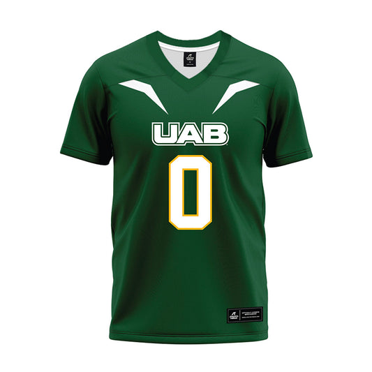 UAB - NCAA Football : Iverson Hooks - Green Premium Football Jersey-0
