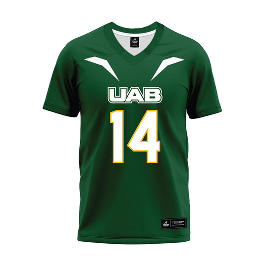 UAB - NCAA Football : Trey Miles - Green Premium Football Jersey-0