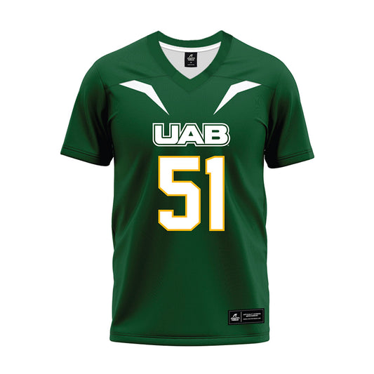 UAB - NCAA Football : Payton Kirkland - Green Premium Football Jersey-0