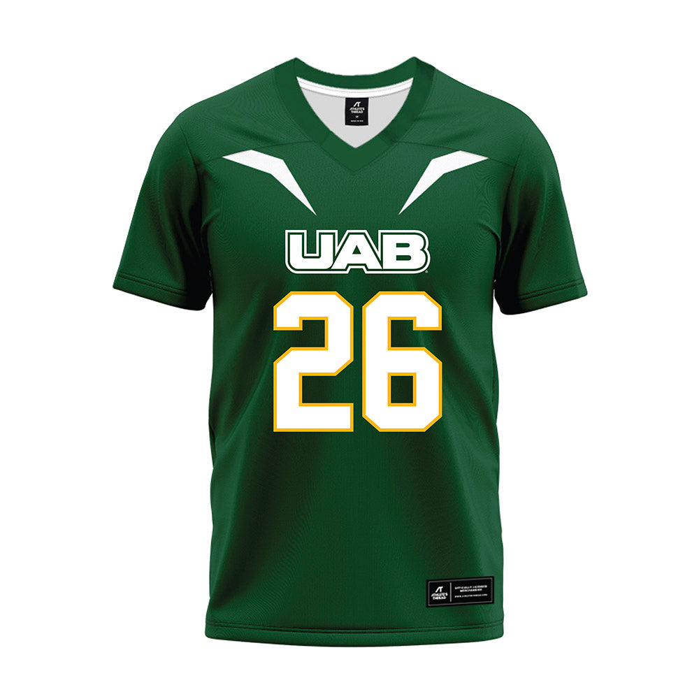 UAB - NCAA Football : Gage Messick - Green Premium Football Jersey-0