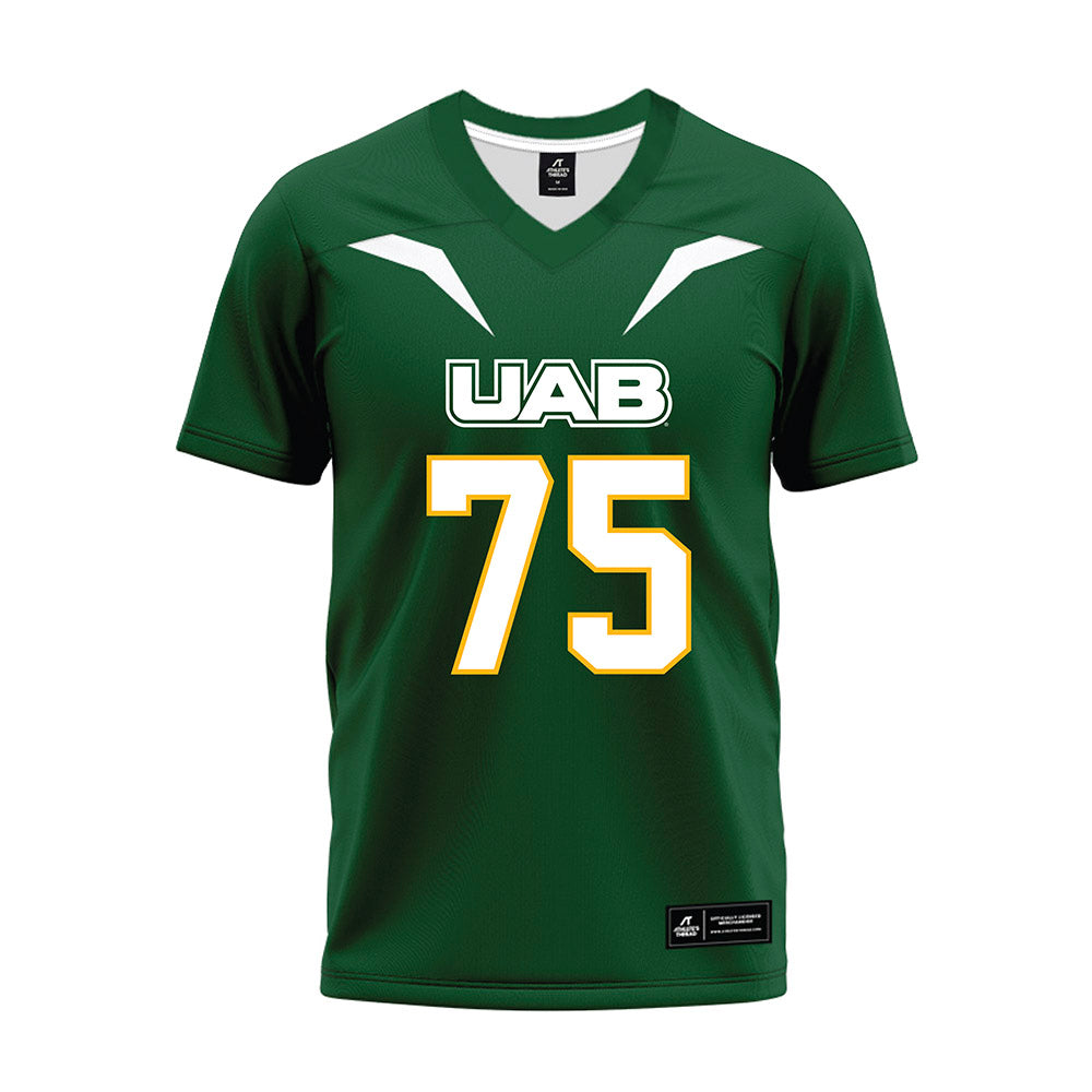 UAB - NCAA Football : Calib Perez - Green Premium Football Jersey-0