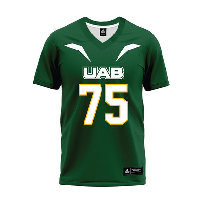 UAB - NCAA Football : Calib Perez - Green Premium Football Jersey-0