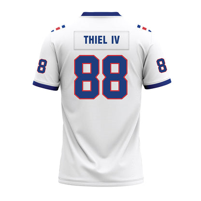 LA Tech - NCAA Football : Johnnie Thiel IV - White Premium Football Jersey-1