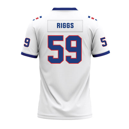 LA Tech - NCAA Football : Jake Riggs - White Premium Football Jersey-1