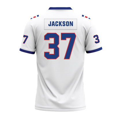 LA Tech - NCAA Football : Zachary Jackson - White Premium Football Jersey-1