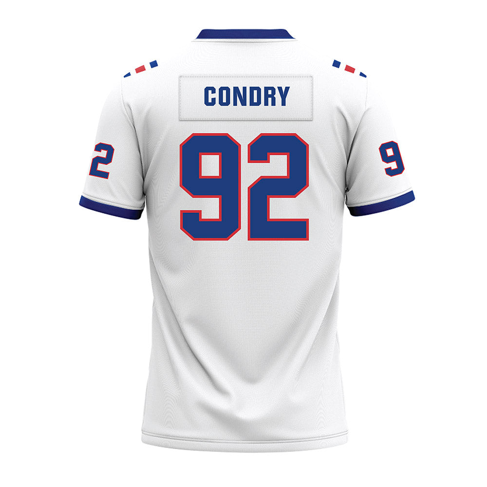LA Tech - NCAA Football : Sterling Condry - White Premium Football Jersey-1